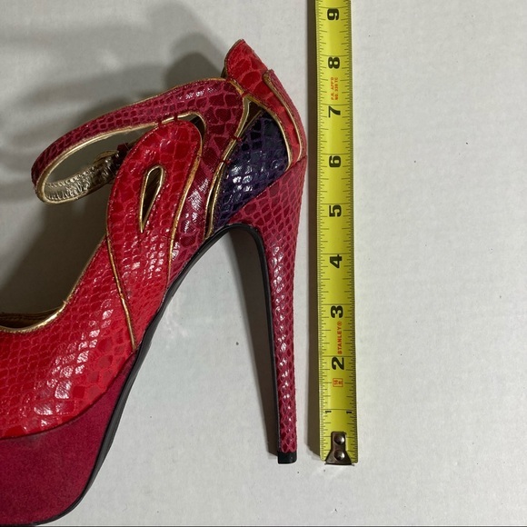 Bebe Clarissa Peeptoe Pumps Platform High Heels - Picture 12 of 12